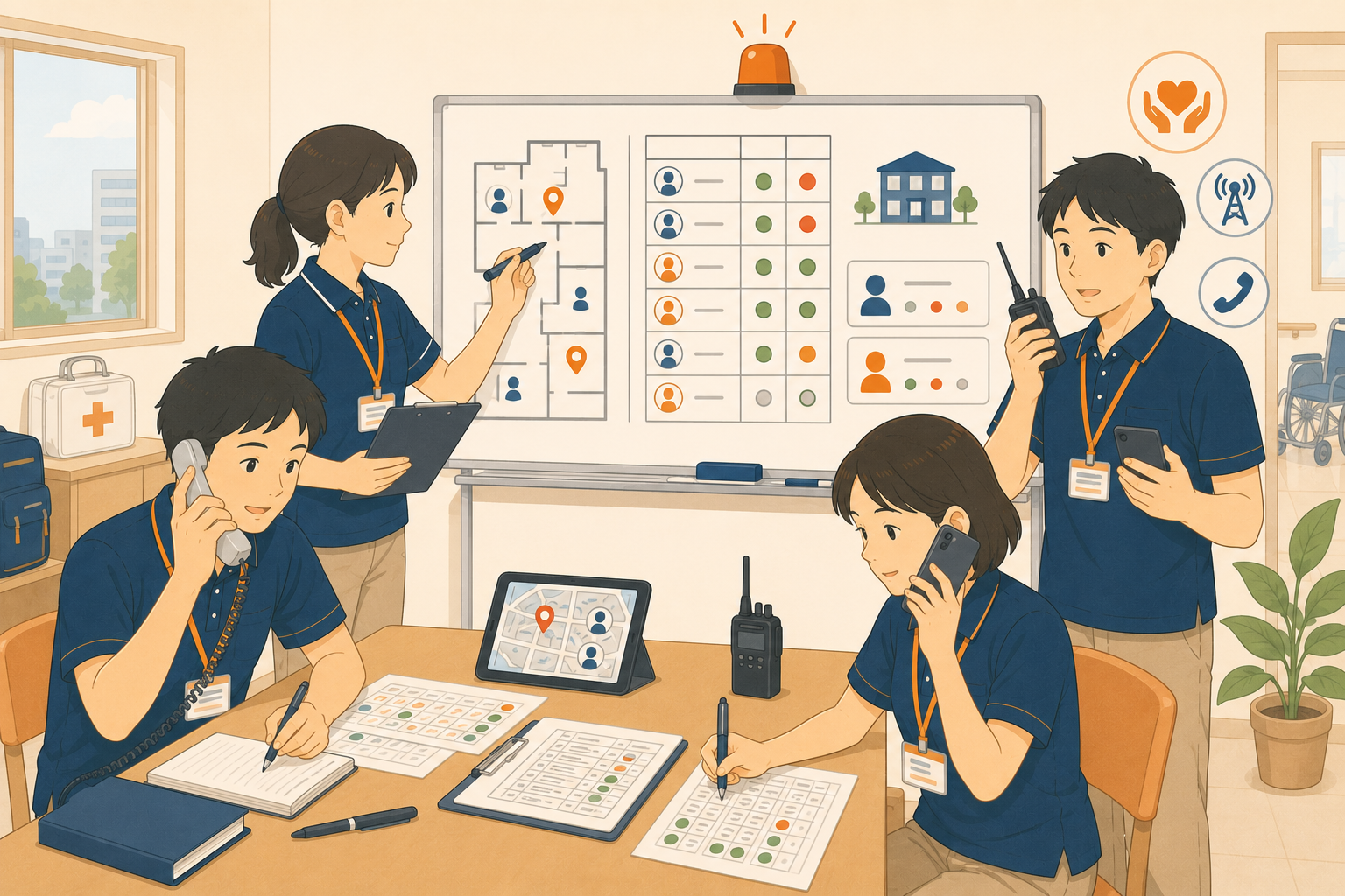 利用者・職員の安否確認体制の作り方
